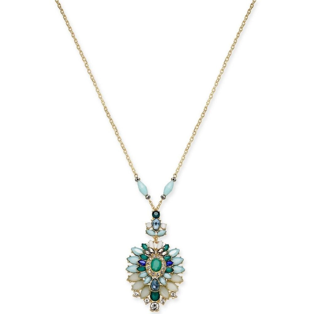 INC | International Concepts Gold-Tone Multi-Stone Goldblue Pendant